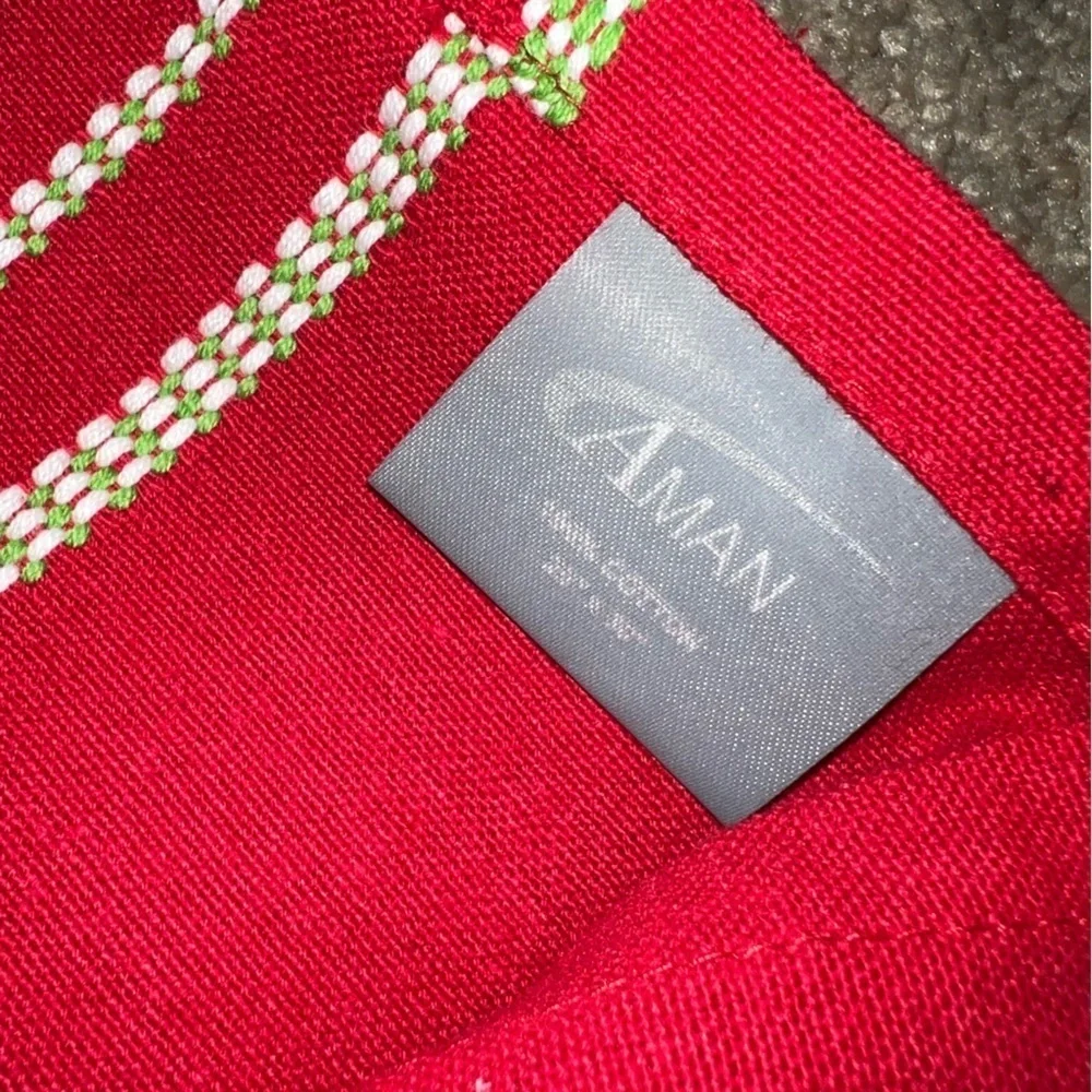 Aman Christmas Kitchen Towels Set of Two NWT